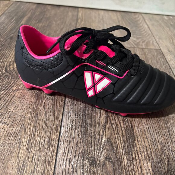 Girls Vizari Soccer Cleats, Size 1, Black and Pink, worn once on artificial turf - Picture 4 of 8